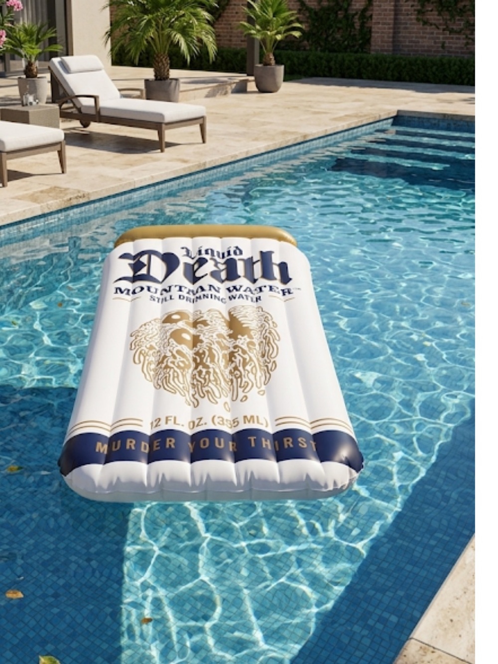 Liquid Death Mountain Water Pool Float Brand New in Box